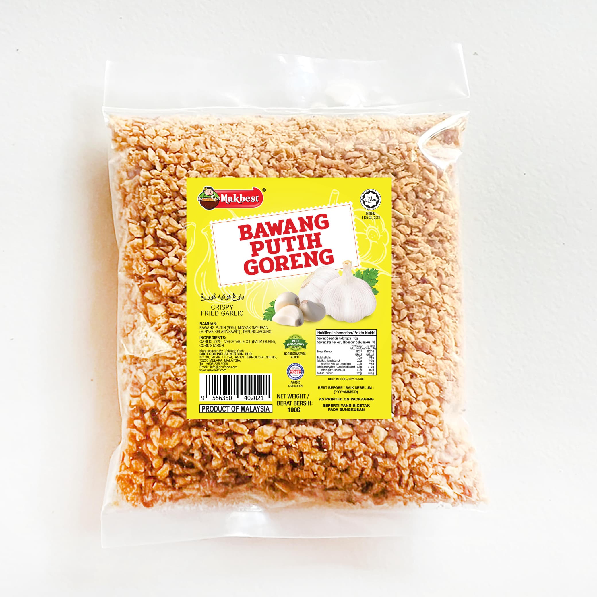 Makbest Bawang Putih Goreng 90 Pack x 100g